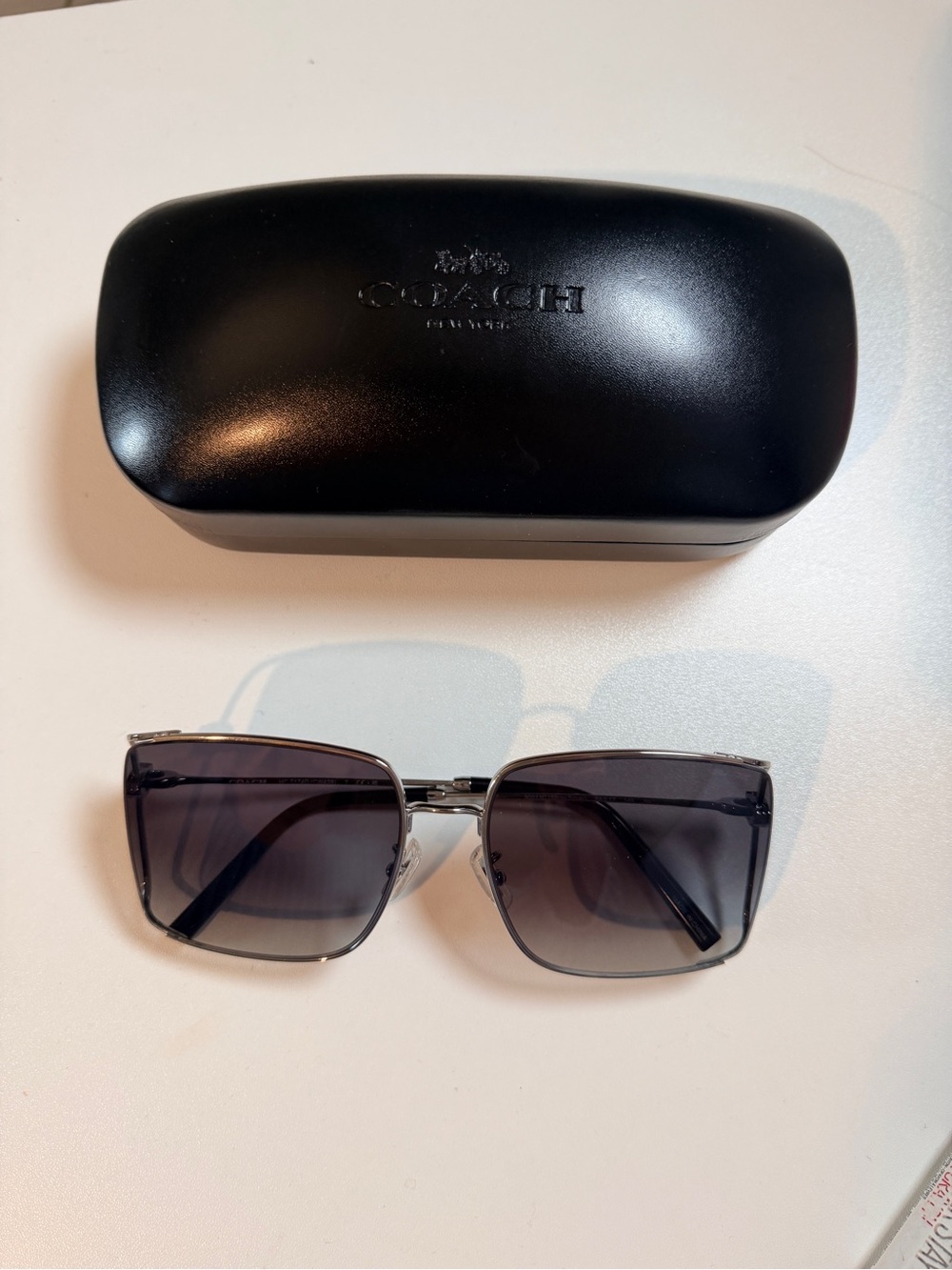 Coach Women's Square Sunglasses - Black Gradient Lenses